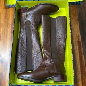 Tory Burch brown leather riding boot, brand new